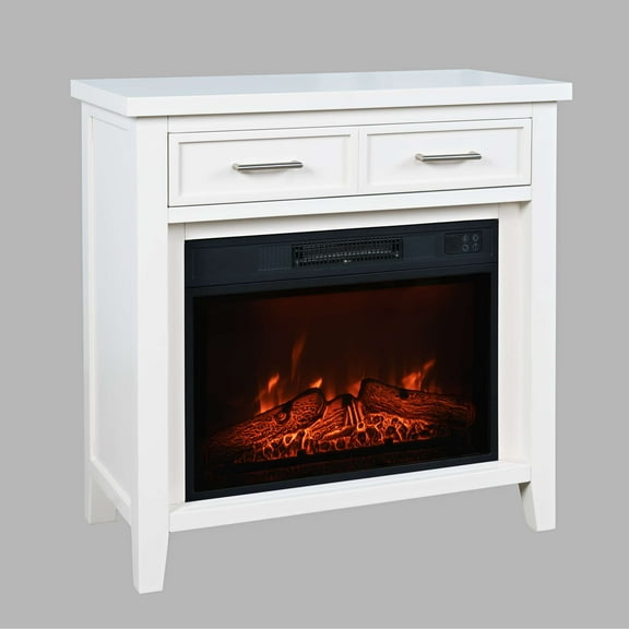 Jofran Hearthside Modern Rustic 32" Electric LED Fireplace 5000 BTU Console TV Stand