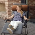 thumbnail image 6 of LAMIRO Recliner Foot Pillow Cushion High Resilience Sherpa Memory Foam Bolster Sleeping Rest Multipurpose Half Roll Leg Pillow Suitable for Bed Chair Sofa Headrest Back Lumbar Leg Support(Chocolate), 6 of 7