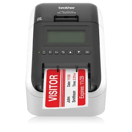 Brother QL-820NWB Direct Thermal Label Printer – Wireless, Bluetooth, USB & Ethernet, High-Speed 110 Labels Per Minute