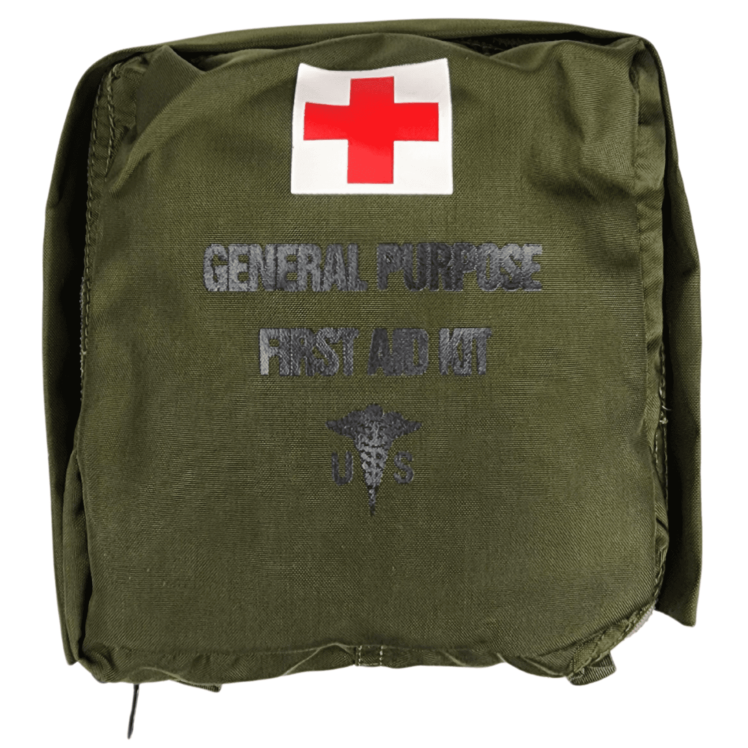Military Outdoor Clothing Never Issued Olive Drab Zippered General Purpose First Aid Kit With Strap And First Aid Supplies