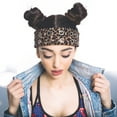 thumbnail image 2 of Unique Bargains 1 Pc Headband Leopard Pattern Hairband for Women Dark Brown, 2 of 6