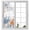 Gray, variant on Blue Coastal Window Privacy Film, Summer Beach Starfish Weeping Eucalyptus Wooden Static Cling UV Sun Blocking Heat Control Window Tint Day and Night, Non-Adhesive One Way Privacy Cover 19.6''x39.3''