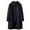 Navy, variant on Timegard Womens Coat Plus Size Long Sleeve Button up Cardigan Fall Winter Casual Warm Mid-Long Overcoat