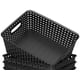 thumbnail image 4 of WYT Cesta organizadora de almacenamiento tejida, paquete de 6 cestas tejidas de plástico negro, 10,1 x 7,55 x 4,1, 4 of 5