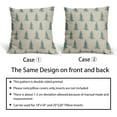 thumbnail image 6 of Christmas Tree Pillow Covers 18x18 Set of 2 Aqua Xmas Rustic Style Winter Print Decorative Outdoor Pillowcases Farmhouse Holiday Throw Cushion Case Decor for Couch Sofa Bed, 6 of 6