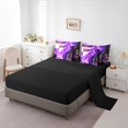 thumbnail image 3 of YST Abstract Artwork Bedding Comforter Set, 7-Piece, Purple Marbling, Mountain Fluid Watercolor, Queen Size, 3 of 4