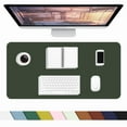 thumbnail image 2 of Desk Pad, PU Leather Non-Slip Desk Mat Large Mouse Pad for Desktop, Waterproof Laptop Computer Writing Mat for Office, Home, Work, Gaming (31.5" x 15.8", Army Green), 2 of 8