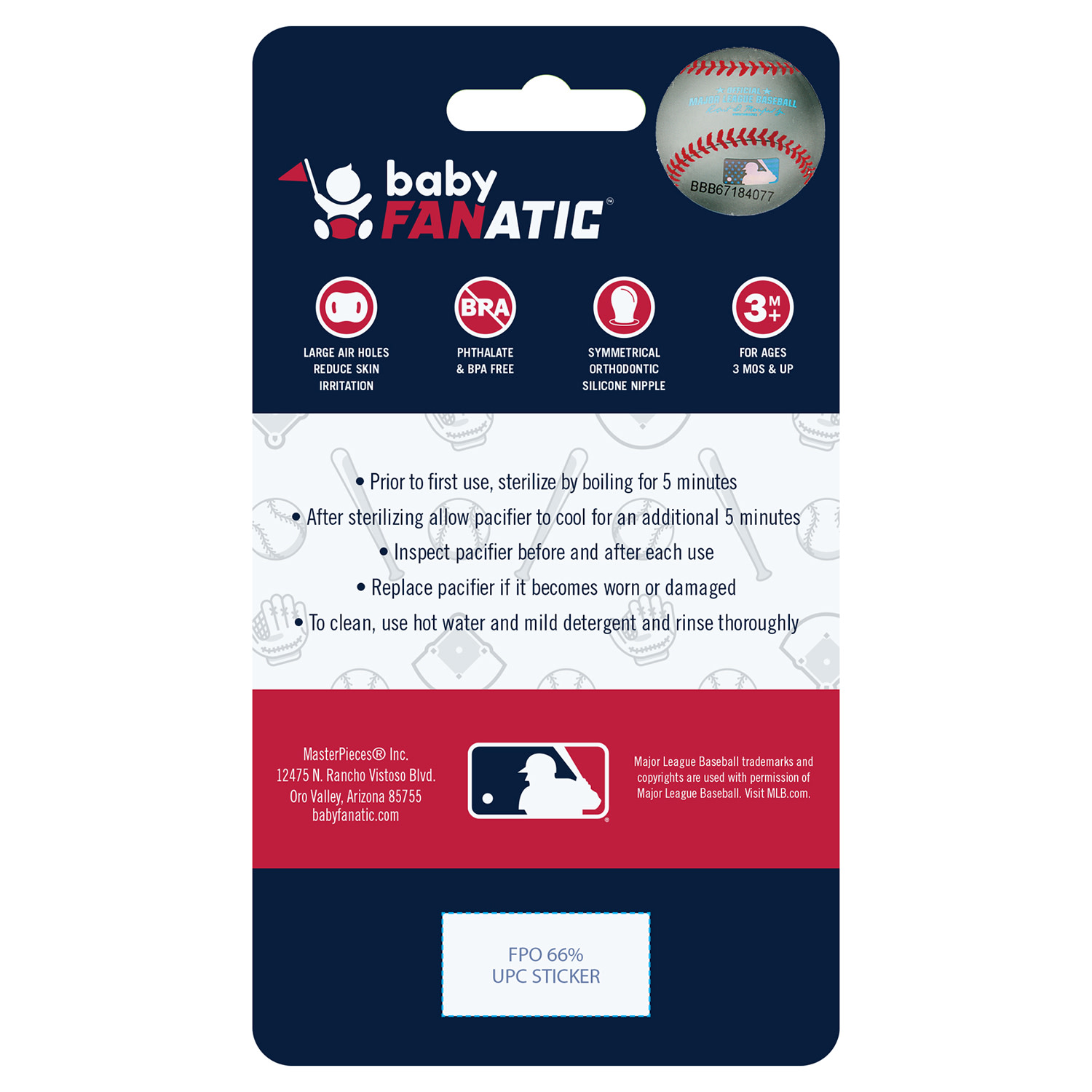 BabyFanatic Officially Licensed Pacifier 2-Pack - MLB Atlanta Braves - image 4 of 5