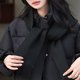 thumbnail image 5 of Parkas de manga larga para mujer, chaqueta corta con capucha y plumón, abrigo grueso de algodón holgado., 5 of 8