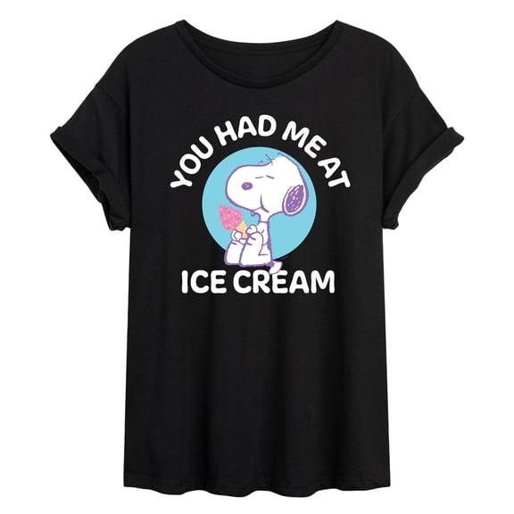 Peanuts - You Had Me At Ice Cream - Women's Oversized T-Shirt