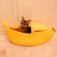 thumbnail image 5 of Creative Banana Shape Dog Cave, Warm Cat Cave, Dog Bed, Cat Basket, Dog Basket, Insulation Dog Blanket For Indoor Outdoor Winter Festival, House Nest, Yellow, 5 of 8