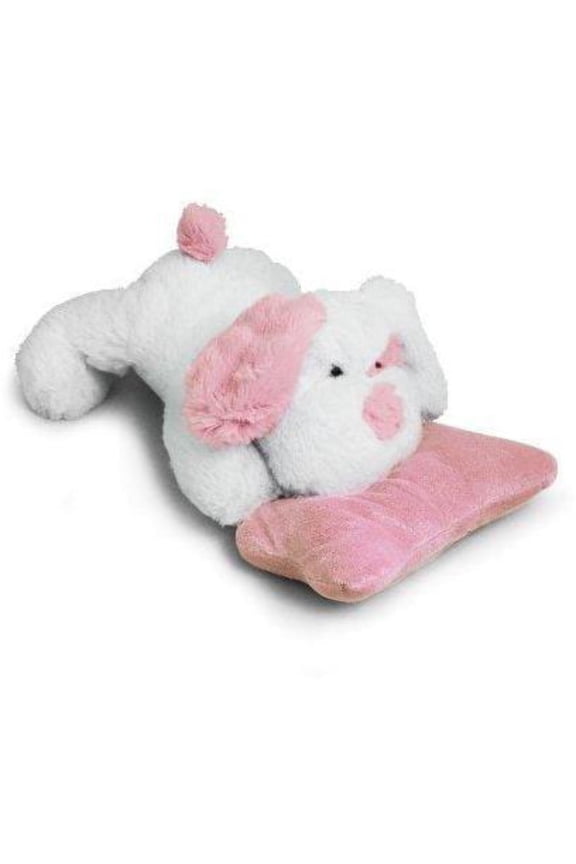 Beverly Hills Teddy Bear Company Puppy with Rattle, Pink
