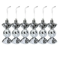 Nkmbld Candy Christmas Tree Ornaments Pastel Color Dessert Pendant Decoration Hanging Crafts for Tree Walls Windows Doors Home Party Garden, Silver