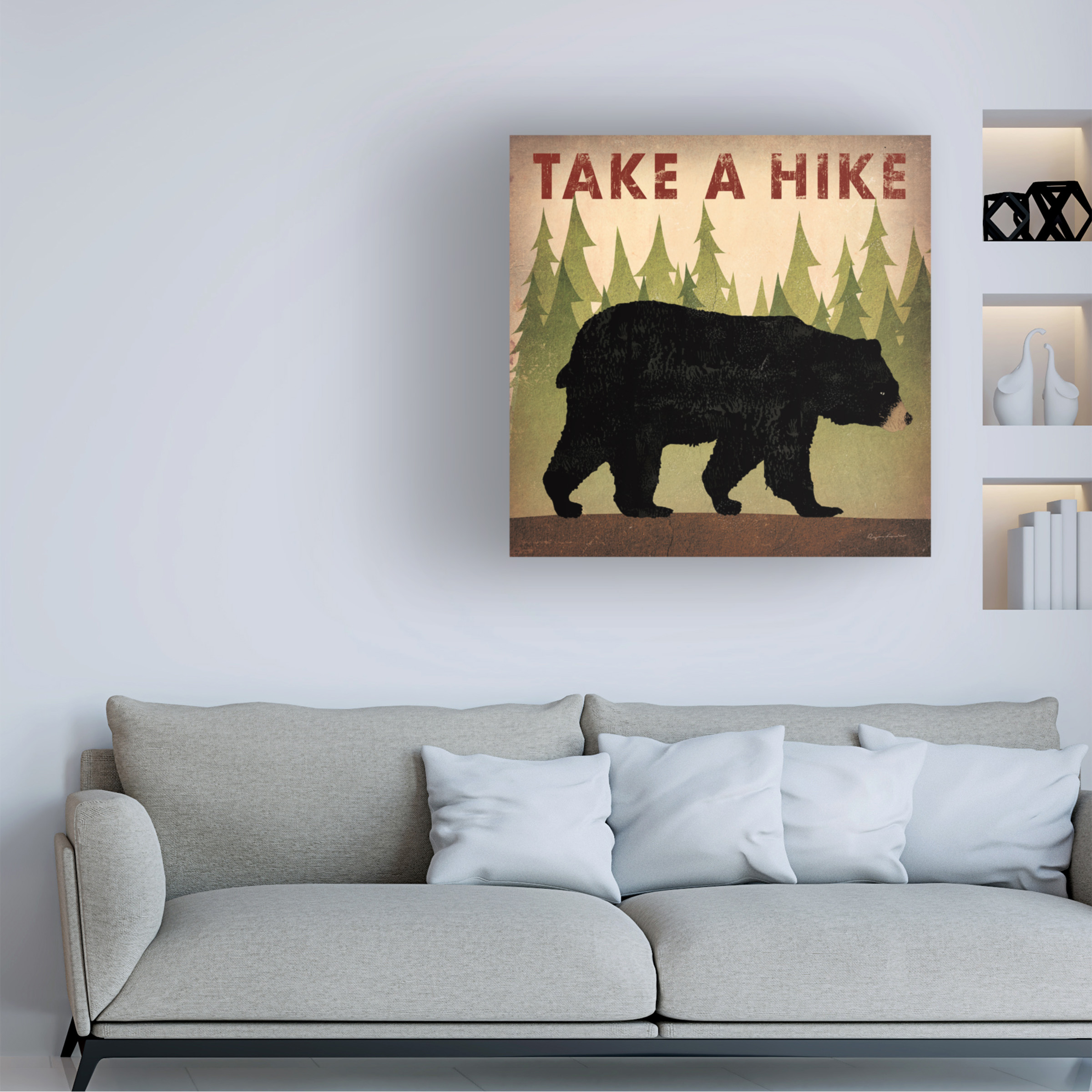 Ryan Fowler 'Take A Hike Black Bear' Canvas Art
