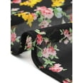 thumbnail image 5 of INSPIRE CHIC Women's Wrap Tops Floral Print V Neck Short Sleeve Tie Waist Peplum Blouses XS Black, 5 of 6
