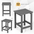 thumbnail image 3 of Gymax 2 Pcs Table d'Appoint Adirondack de Patio 14 Pieds' HDPE Carré Résistant aux Intempéries Jardin Gris, 3 of 5