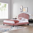 thumbnail image 2 of Platform Bed Frame, Tufted, Twin Size, Pink, Velvet, Bedroom, Modern Contemporary Boutique HB35702, 2 of 11