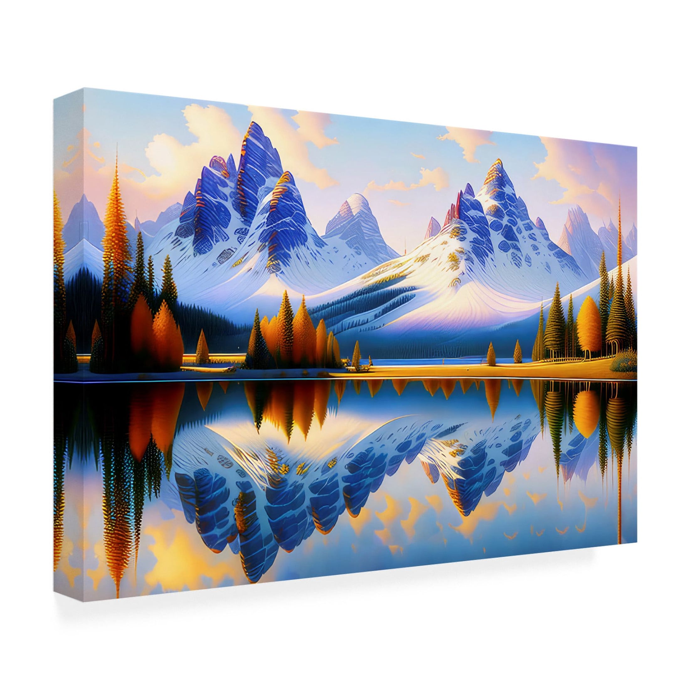 Canvas Wall Art - FootePrint Art 'Teton Dreamin' Wall Art for Living Room, Bedroom, or Office Décor by Trademark Fine Art - 47 x 30 Inches