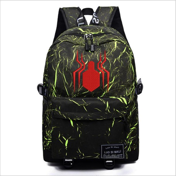 Mochila auténtica de Disney Marvel, Mochila de capacidad Spiderman Capitán América, bolsa de viaje para hombres y mujeres, bolsa para ordenador portátil, Mochila Escolar Gao Jinjia LED