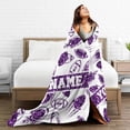 thumbnail image 5 of Custom Football Blanket with Name No. for Women Men, Personalized Cool Football Themed Printed Throw Blankets for Teens Adults Lap, Chair Sofa, Giftable Blanket, 50"x 60", 5 of 6