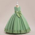 thumbnail image 2 of Zanarzt Toddler Girls Formal Dresses Flower Girls Spaghetti Strap Tulle Dress Long A Line Wedding Pageant Dresses Princess Birthday Party Ball Gown Light Green,8-9 Years, 2 of 9