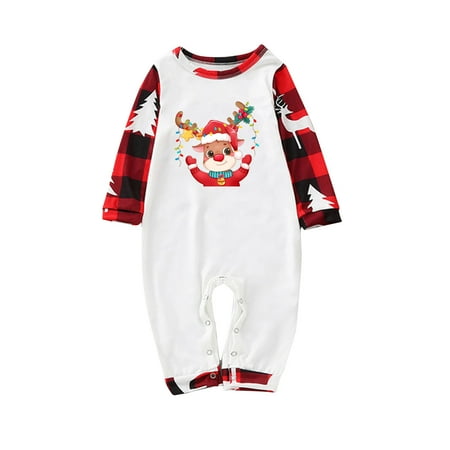 

Pajamas for Christmas for Family Family Vacation Shirts Sets Plaid Pajama Pants Long Sleeve Tops