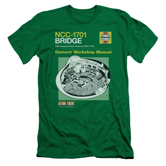 Star Trek Bride Manual Adult 30/1 T-Shirt Kelly Green