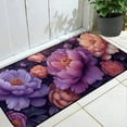 thumbnail image 2 of GOSMITH Indoor/Outdoor/Front Door/Bathroom Mats - Pattern of Peonies in Shaded Color - Super Detailed Design - Square Felt Floor Mat 19.68*47.24 in, 2 of 6