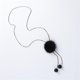 thumbnail image 1 of Elegante suéter de invierno cadena pompón adornos colgantes decoración de joyería para mujer Negro Yinane Collar de suéter cristalino, 1 of 8