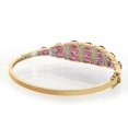 thumbnail image 2 of 3.50 Carat Rhodolite and Round Diamond Bangle Bracelet 14K Yellow Gold, 2 of 2