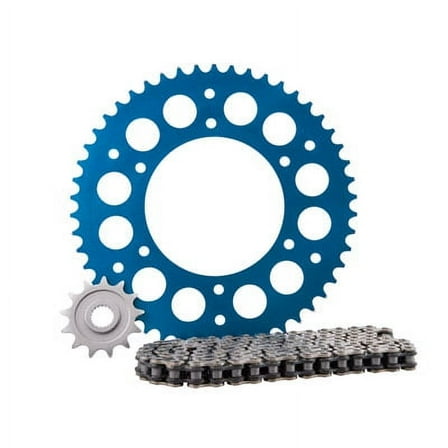 Primary Drive Alloy Kit & X-Ring Chain Blue Rear Sprocket for Yamaha YZ450F 2010-2013