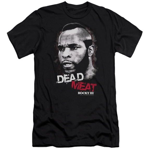 Rocky Iii Dead Meat Adult 30/1 T-Shirt Black