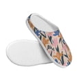 thumbnail image 3 of KLL Lilies Flowers Pattern Adult Unisex Cozy Slippers,Fuzzy Slip-on Slippers TPR Sole Slippers Comfort Plush Home Footwear for Indoor & Outdoor-11, 3 of 7