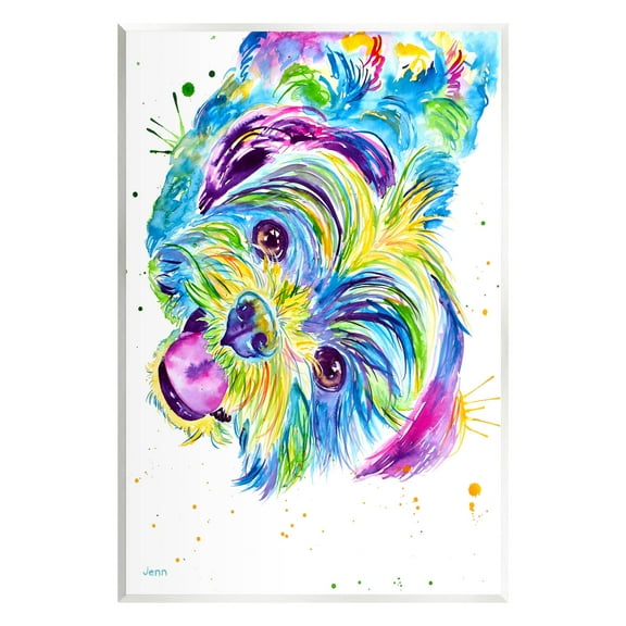 Fun Vivid Shih Tzu Puppy Animals & Insects Graphic Art Unframed Art Print Wall Art