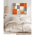 thumbnail image 3 of Burnt Orange Wall Art for Living Room,Canvas Picture Wall Decor for Bathroom Bedroom,Grey Modern Abstract Art Oil Painting Geometric Painting Artwork for Office Hallway Dining Room Decor 16"x20", 3 of 8