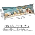 thumbnail image 6 of Beach Body Pillow Cover 20x54 Pillow Case Coastal Starfish Seashell Cushion Long Pillowcase with Zipper Nautical Pillow Covers Decorative Soft Large Bedding Pillow Cases for Bedroom,Couch,Turquoise, 6 of 6