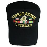 DESERT STORM VETERAN W/ COUNTRY FLAGS AND SERVICE RIBBONS HAT ODS GULF WAR