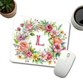 thumbnail image 3 of Letter L Initial Monogram Flowers Floral Mouse Pad Low Profile Gaming Mat, 3 of 7