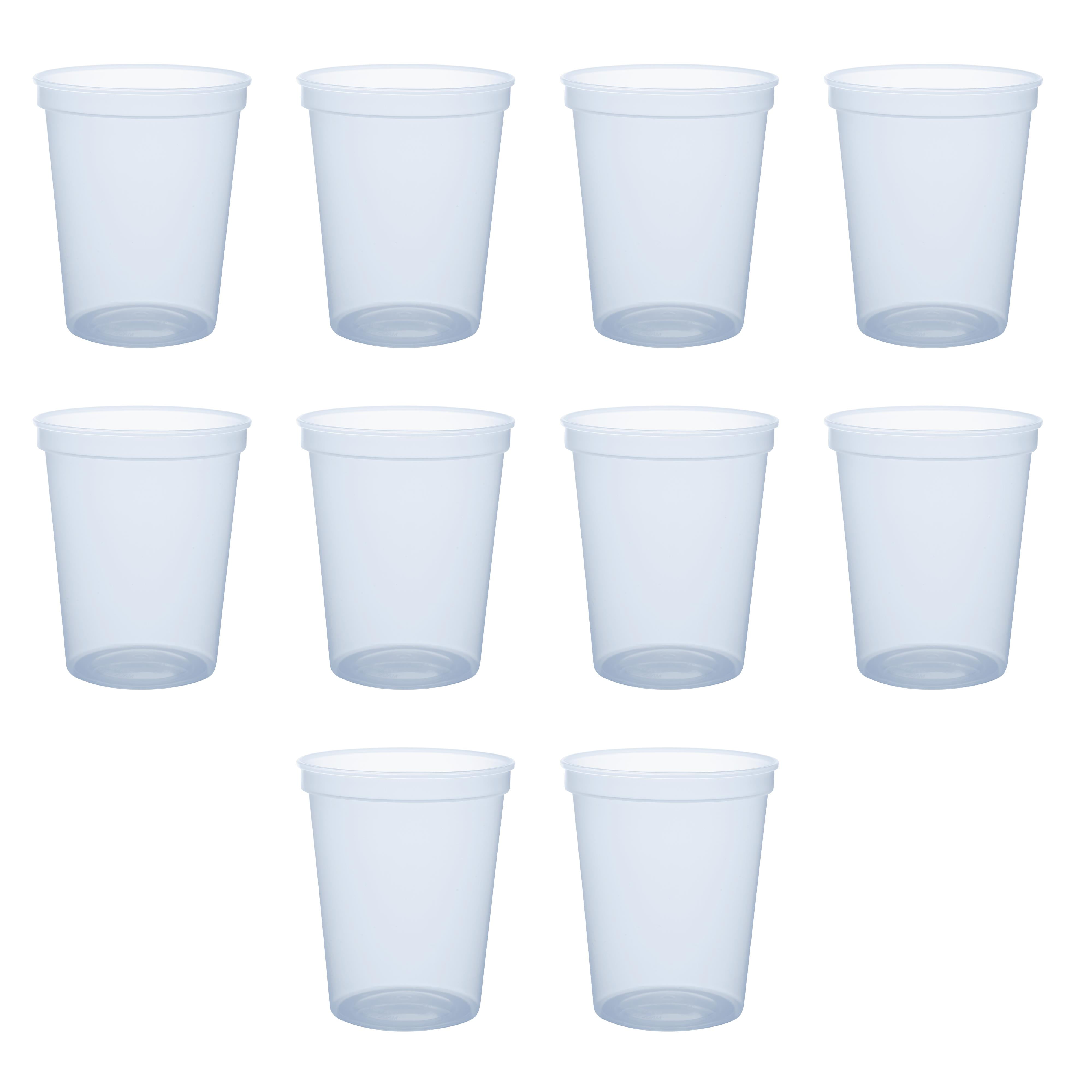 Color Changing Plastic Cups 16 oz. Set of 10, Bulk Pack Reusable