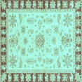 thumbnail image 1 of Ahgly Company Indoor Square Oriental Light Blue Traditional Area Rugs, 5' Square, 1 of 4