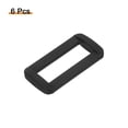 thumbnail image 3 of Uxcell 6Pack 1-1/4 Inch Plastic Rectangle Rings Webbing Belts Buckle Slide Loop, Black, 3 of 5