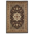 thumbnail image 1 of HomeRoots 352872 Tapis de Sol Rond en Polypropylène 7 Pi Noir et Beige, 1 of 7