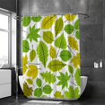 thumbnail image 2 of Coolnut Bath Shower Curtain Liners Beautiful Natural Leaves 66x72in Polyester Waterproof with 12 Curtain Hooks, 2 of 6