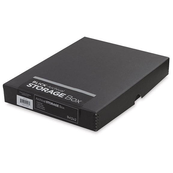 Blick Archival Storage Box - 9" x 12" x 2", Black