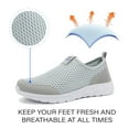 thumbnail image 2 of Mens Breathable Sneakers Lightweight Comfortable Casual Fitness Shoes Non-slip Flat Outdoor Walking Shoes Gray 11.5 US, 2 of 7
