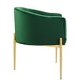 thumbnail image 4 of Modway Savour Tufted Performance Velvet Accent Chairs - Set of 2 in Emerald, 4 of 9