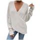 thumbnail image 1 of Suéteres para mujer Suéter de manga larga Pullove con cuello en V Camisa de color sólido de moda Suéter Tops Odeerbi  ODB-3, 1 of 9