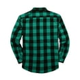thumbnail image 3 of Men Plaid Flannel Shirt Long Sleeve Button Down Regular Fit Casual Checkered Heavyweight Fall Winter Jacket, 3 of 3