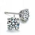 thumbnail image 4 of (0.70 carat) 14K White Gold Round Diamond Stud Earrings in I3 Clarity, 4 of 4