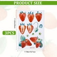 thumbnail image 2 of 3 Sheets Strawberry Wall Decals Self Adhesive Strawberry Stickers PVC Waterproof DIY Fruit Wall Decor Stickers Removable for Window Country Restaurant Bedroom Living Room Decoration DIY, 2 of 8